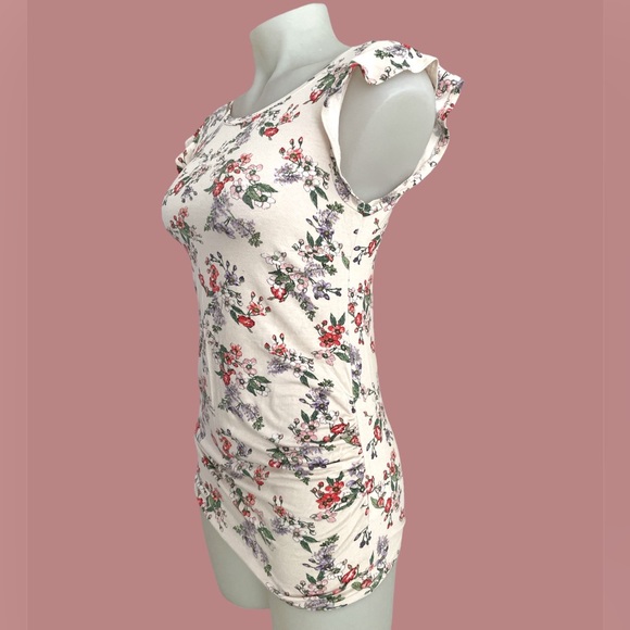 H&M Mama Flounced Sleeves Top - Picture 2 of 5